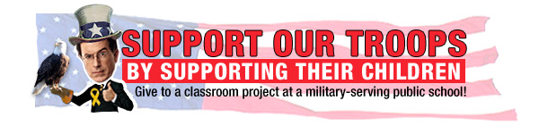 Colbert Support Our Troops