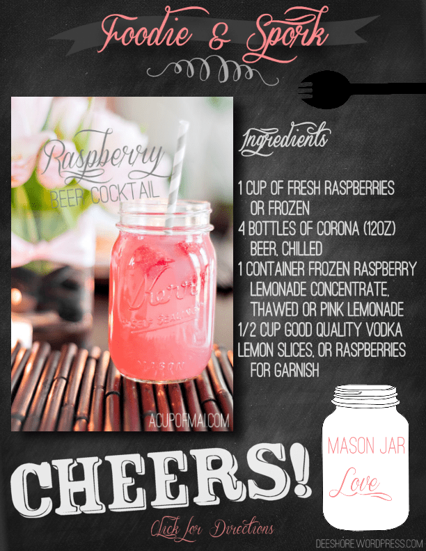 Foodie & Spork - Raspberry Beer Cocktail