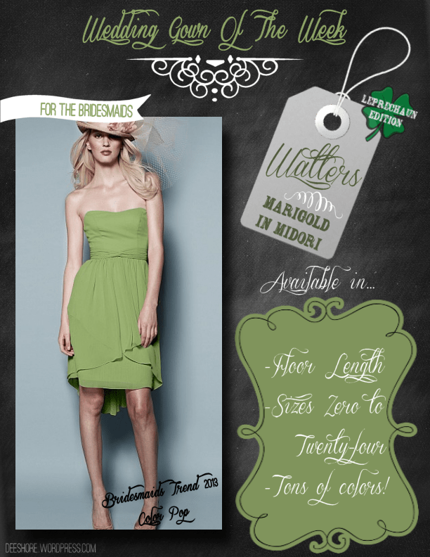 Wedding Gown Of The Week - Leprechaun Edition